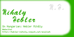 mihaly hebler business card